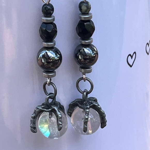 Hand crafted Dragon claw hematite earrings - Picture 11 of 12